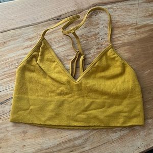 By Anthropologie EUC Mustard Yellow Bralette